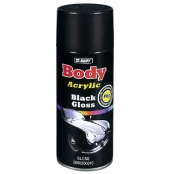 Silikonový sprej HB BODY barva univerzal ČERNÁ LESKLA VE SPREJI 400ML - i na radiátory / do 200°C