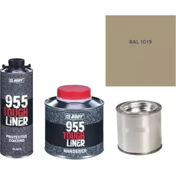 Autolak HB BODY 955 RAPTOR tough liner - 2k polyuretan textura set/báze + tužidlo + barva /RAL 1019 900ml