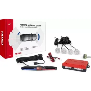 Autodoplněk AMIO asistenty parkování MAX LED 4-senzorové stříbrné
