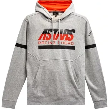 Pánská mikina mikina CLUB HOODIE, ALPINESTARS (šedá/černá/červená, vel. 2XL)