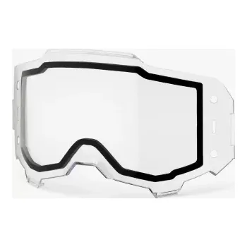 Příslušenství k helmě na motorku S100 ARMEGA FORECAST - náhradní plexi čiré dvojité, 100% - USA