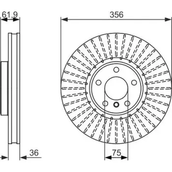 Brzdový kotouč BOSCH Brzdový kotouč větraný Ø356mm 0 986 479 349