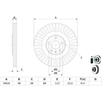 Brzdový kotouč BOSCH Brzdový kotouč 0 986 479 E41