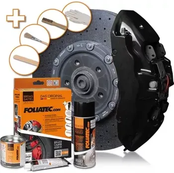 Autolak FOLIATEC DVOUSLOŽKOVÁ BARVA na brzdové třmeny ČERNÁ (SADA K APLIKACI)