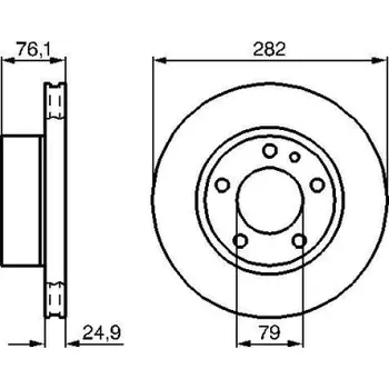 Brzdový kotouč BOSCH Brzdový kotouč větraný Ø281,5mm 0 986 478 217