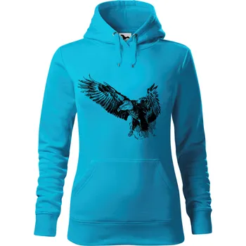 Dámská mikina Mikina - Orel Barva: Modrá - tyrkysová (44), Velikost: S, Střih: Dámské