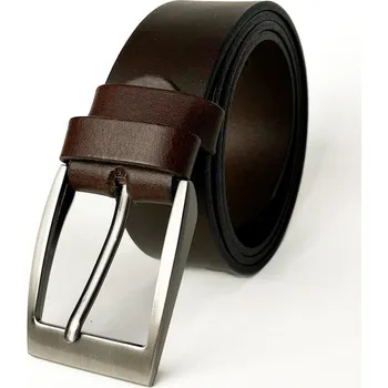 Opasek Kožený pánský pásek tmavě hnědý 4,6cm, Obvod pasu / celková délka pásku 105cm