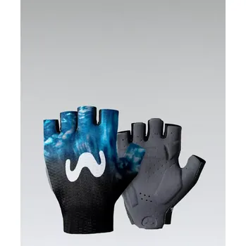 Cyklistické rukavice GOBIK Cyklistické rukavice krátkoprsté - VIPER MOVISTAR TEAM 2025 - modrá/černá/bílá S-M