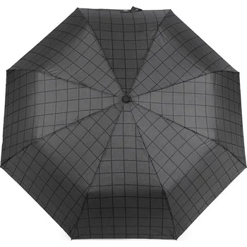 Deštník Pánský skládací deštník - 13 černá modrá tmavá