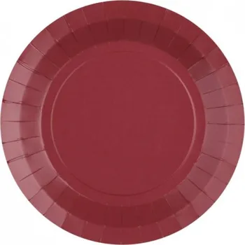 Party dekorace Santex Talíře papírové Burgundy 22,5 cm 10 ks