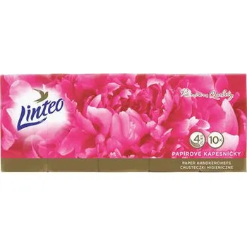 Papírový kapesník LINTEO PREMIUM KAPESNÍKY 10X10 KS 4-VRSTVÉ