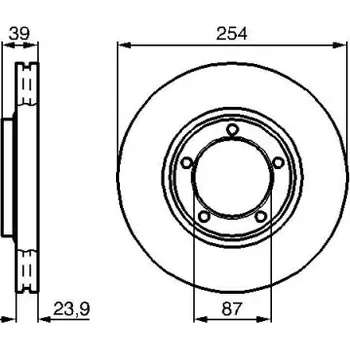Brzdový kotouč BOSCH Brzdový kotouč větraný Ø254mm 0 986 478 714
