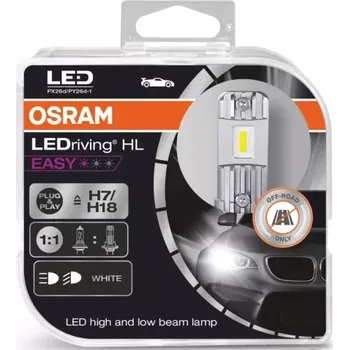 Autožárovka OSRAM LEDRIVING HL EASY H7/H18 12V 6000K 2KS