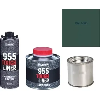 Autolak HB BODY 955 RAPTOR tough liner - 2k polyuretan textura set/báze + tužidlo + barva /RAL 6005 900ml