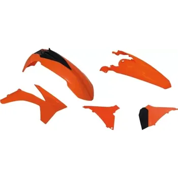 sada plastů KTM, RTECH (oranžovo-černá, 5 dílů, včetně krytů vzduch. filtru)