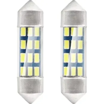 Autodoplněk AMIO LED žárovky STANDARD 3014 12SMD Festoon C5W C10W C3W 36mm White 12V