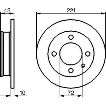Brzdový kotouč BOSCH Brzdový kotouč plný Ø221mm 0 986 478 068