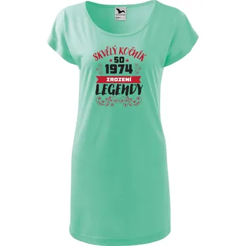 Dámské tričko DOBRÝ TRIKO Dámské tričko/šaty Zrození legendy Velikost: M, Barva: Mátová