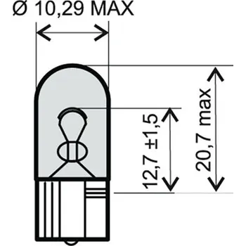 Osvětlení pro motocykl RMS přední světlo 246510281 12V 5W T10