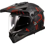 LS2 MX702 Pioneer II Crazy černá/červená