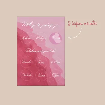 Žertovný předmět Albi Stírací los MILUJI TĚ S vlastním textem