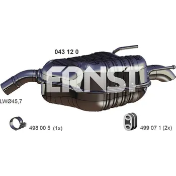 Tlumič výfuku Zadní tlumič výfuku ERNST 043120