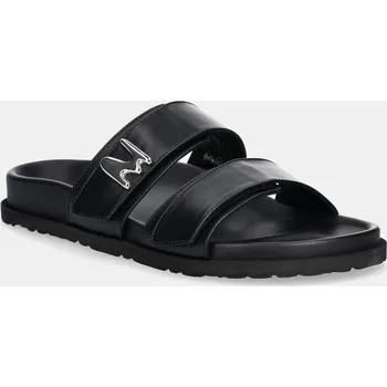 Pánské pantofle Kožené pantofle MSGM 3841MDS455.974.99 černá 99X, EUR 41