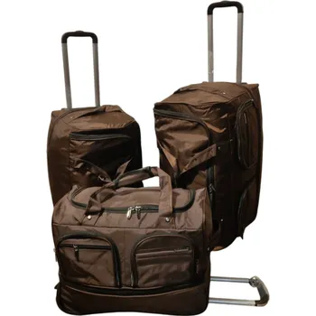 Cestovní taška Cestovní taška s kolečky, madlem a možností zvětšení objemu - hnědá