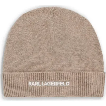 Čepice KARL LAGERFELD K/ESSENTIAL BEANIE VLNĚNÁ ČEPICE 368