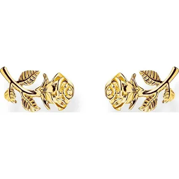 Náušnice Thomas Sabo H2314-413-39 Gold-plated Stud Earrings Roses Romance