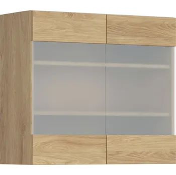 Kuchyňská skříňka Black red white G-80/72 LV (PV) horní skříňka kuchyně Hamper Barva korpusu skříněk: Šedá grenola, Zvolte barvu dvířek: Dub Lancelot