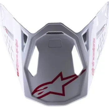 Helma na motorku kšilt pro přilby SUPERTECH S-M8 RADIUM 2, ALPINESTARS (červená/bílá lesklá)