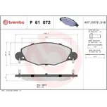 BREMBO Sada brzdových doštiček P61 072