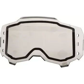 Příslušenství k helmě na motorku S100 ARMEGA FORECAST - náhradní plexi kouřové dvojité, 100% - USA