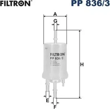 Palivový filtr FILTRON Palivový filtr PP 836/3