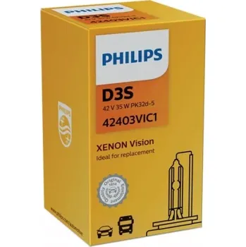 Povinná bezpečnostní výbava PHILIPS XENONOVÁ VÝBOJKA D3S 42V 35W VISION 42403VIC1
