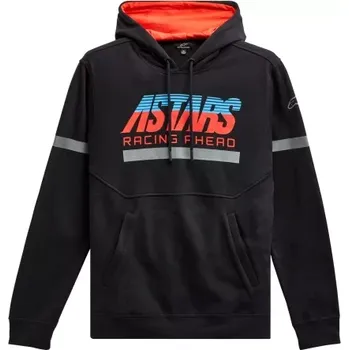 Pánská mikina mikina CLUB HOODIE, ALPINESTARS (černá/červená/modrá/šedá, vel. M)