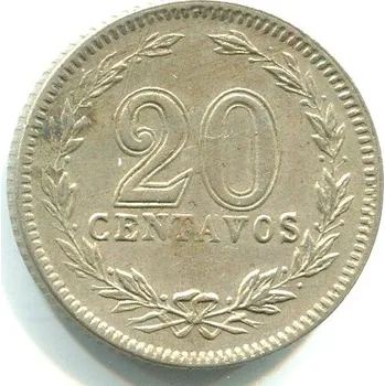 Sběratelství ARGENTINA. 20 centavos 1920.