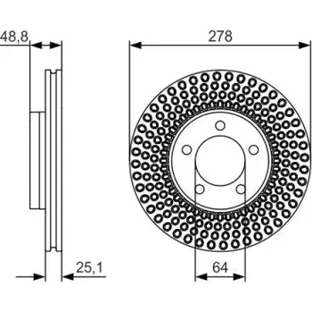 Brzdový kotouč BOSCH Brzdový kotouč větraný Ø278mm 0 986 479 699