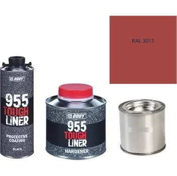 Autolak HB BODY 955 RAPTOR tough liner - 2k polyuretan textura set/báze + tužidlo + barva /RAL 3013 900ml