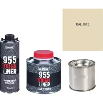 Autolak HB BODY 955 RAPTOR tough liner - 2k polyuretan textura set/báze + tužidlo + barva /RAL 1015 900ml