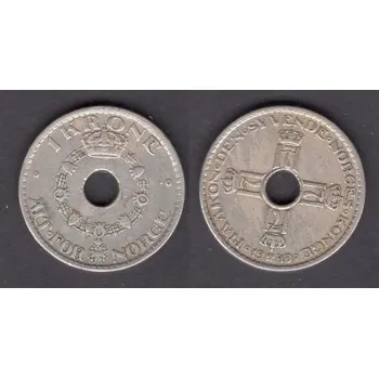 NORSKO. 1 krone 1949. KM-385