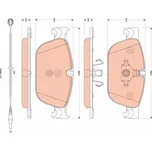 TRW Sada brzdových doštiček GDB1889