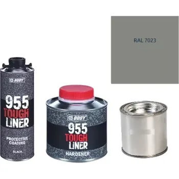 Autolak HB BODY 955 RAPTOR tough liner - 2k polyuretan textura set/báze + tužidlo + barva /RAL 7023 900ml