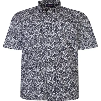 Pánská košile Pánská letní košile "havajka" s krátkým rukávem (vzor listy) - v nadměrné velikosti 3830