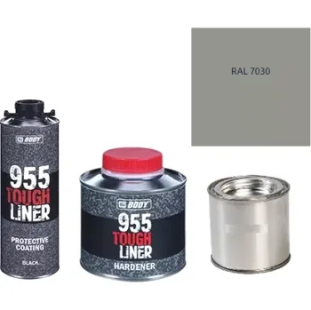 Autolak HB BODY 955 RAPTOR tough liner - 2k polyuretan textura set/báze + tužidlo + barva /RAL 7030 900ml