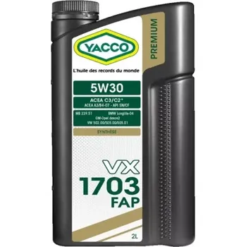 Motorový olej YACCO VX 1703 FAP 5W-30 2L