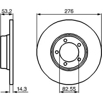 Brzdový kotouč BOSCH Brzdový kotouč plný Ø276mm 0 986 478 820