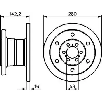 Brzdový kotouč BOSCH Brzdový kotouč plný Ø280mm 0 986 478 649