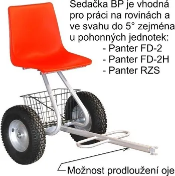 Zahradní traktor DAKR Panter BP - sedačka pro pohonné jednotky FD-2, FD-2H, FD-3, Panter RZS